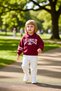 Girls' Cotton Polo Neck Slogan Printed Oversized Knitted Bottom Top Set Quality Stylish Comfortable