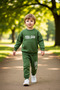 Motivational Printed Boys' Knitted Sweatshirt and Sweatpants Set Quality Stylish Comfortable