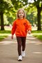 Girls' Cotton Oversized Crew Neck Slogan Top and Wide Leg Bottom Set Quality Stylish