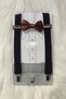 Woorage Boy's Bow Tie Suspender Set 01101 Brown - 2