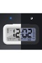 M899 Thermometer Clock, LCD, With Night Light, White - 3
