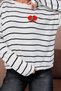 Oversized Striped Teddy Bear Detailed Crew Neck Sweater Aw25Kz0070 - 3