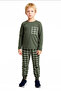 Boys' Cotton Knitted Plaid Pattern Long Sleeve Pajama Set Quality Stylish Comfortable - 4
