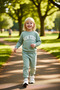 Girl's Top-Bottom Cotton New York Printed Crew Neck Sweatshirt and Sweatpants Set Quality Stylish