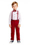 Boys' Stylish Polka Dot Shirt Pants and Bow Tie Suspender Set Quality Stylish Comfortable - 4