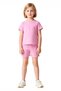 Girls' Stretchy Waist Knitted Shorts and Crew Neck Short Sleeve Top Set, High Quality, Stylish, Comfortable - 4