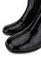 Women's Genuine Leather Black Patent Leather Heeled Boots - 3