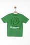 Boy's 4-8 Years Old Back Printed Short Sleeve T-Shirt 48544 Green - 3