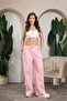 Women's Clothing Bottom Three Thread Ribbed Belted Lace-Up Detail Sweatpants - 6