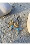 Blue Stone Detailed Bird Earrings - 2