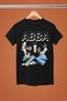 Abba Printed Cotton Short Sleeve Regular Fit Rock T-Shirt