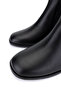 Women's Genuine Leather Black Heeled Boots - 3