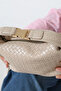 Beige Women's Leather Knitted Patterned Shoulder and Hand Bag – Casual, Stylish and Trendy Model - 7