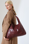 Burgundy Leather Women's Shoulder Bag – Stylish, Spacious, and Suitable for Everyday Use - 4