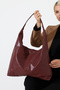Burgundy Leather Women's Shoulder Bag – Stylish, Spacious, and Suitable for Everyday Use - 3