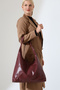 Burgundy Leather Women's Shoulder Bag – Stylish, Spacious, and Suitable for Everyday Use - 2