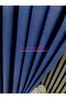 Bohemian Style Linen Look Gizia Navy Blue Background Curtain Straight Sewing (No Pleats) Single Panel 29 - 2