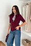 Ribbon Detailed Short Sleeve Soft Textured Knitwear Sweater Aw25Kz0072 - 6