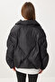 Mock Neck Pocket Inflatable Jacket Lzv0043 Black - 7