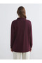 Lcwaikiki Basic Plum Mock Neck Women's Sweatshirt Tunic - 3