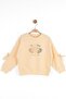Girl Child 4-8 Years Old Heart Printed Sweatshirt Salmon - 2