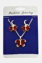 Nrzsnt Butterfly Zircon Stone (134438) Set Necklace-Red - 2
