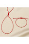 Adjustable Gold Dorika Red String Necklace Choker and Bracelet Set - 2