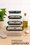 4-Piece Borosilicate Glass Vacuum Lid Food Glass Storage Container Set with Lock |   470-800-1380-2600 ml - 3