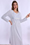 Effortt Blue 100% Cotton Maternity Nightgown Set - 6