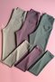 Form Class 3-Pack | Women's High-Waist Cream, Dusty Rose, and Mint Green Long, Shaping Ribbed Knit Leggings