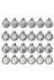 4cm Luxury Tree Ornaments Assortment 4 Models 24 Pieces -Bronze Red Silver- Christmas Tree Ornament Balls - 4