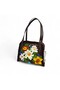 Crochet Knitted Flower Detailed Shoulder Bag, Handmade Custom Design Bag - 4