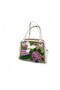 Handmade 3D Crochet Knit Flower Pattern Shoulder Bag, Fabric, Leather and Knit Detailing, Everyday Use - 4