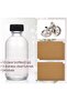 12 Pack, 2 oz Small Clear Glass Bottles with Lids & 3 Stainless Steel Funnels - 60ml Boston Rou - 2