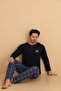Flkn 7015 Interlock Winter Plaid Pajama Men's Pajama Set - 3