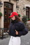Cross-Stitched Winter Coat with Rubber Detail Crop (Calemore) - 5