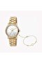 Women's Gold Stainless Steel Watch, Silver Dial | Es1l191m0015