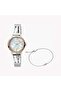 Women's Silver Stainless Steel Watch, White Dial | Es1l208m0025