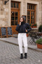 Cross-Stitched Winter Coat with Rubber Detail Crop (Calemore) - 2