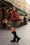 Cross-Stitched Winter Coat with Rubber Detail Crop (Calemore) - 2
