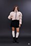 Cross-Stitched Winter Coat with Rubber Detail Crop (Calemore)
