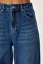 Raw Hem Baggy Jean Lri0022 Dark Blue - 4