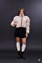 Cross-Stitched Winter Coat with Rubber Detail Crop (Calemore) - 3