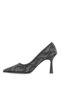 (Park Moda) Drop Stone Detailed Heeled Women's Shoes Black - 4