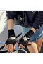Black Color,Star Knit Half Finger Wool Gloves (Pair) - 3
