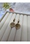 Gold Color Life Tree Figured Stainless Steel Earrings