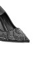 (Park Moda) Drop Stone Detailed Heeled Women's Shoes Black - 3