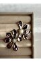Pearl Detailed Half Flower Earrings