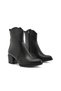 Genuine Leather Black Color Zippered Thick Heel Pointed Toe 36-37-38-39-40 Size Women's Boots - 3