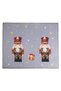Christmas Kitchen Towel Grey with Nutcracker Pattern Gift 45x40cm